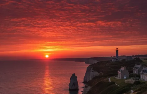 ciel rouge coucher soleil