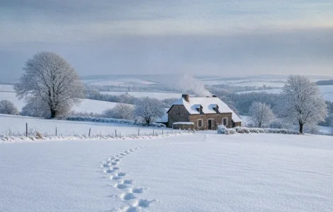 neige crisse elle sous pas